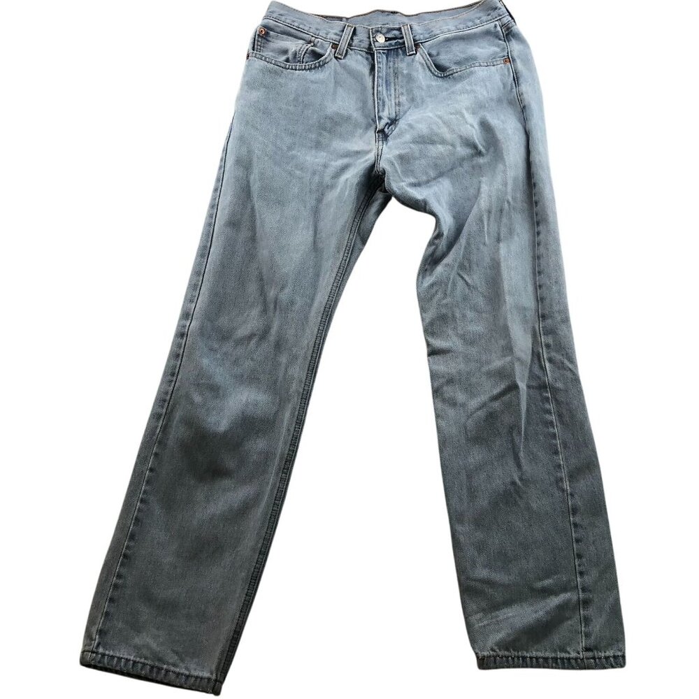 Levi's Mens Jeans Size 34x34 505 Slim Straight Leg Blue Denim Light Wash Casual
